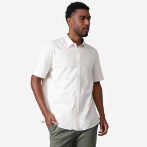 Camisa Manga Curta Masculina - Bege Natural