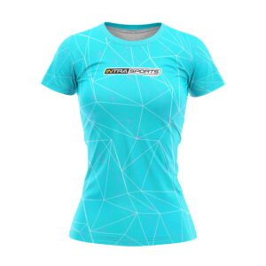 CAMISETA INTRA FEMININA COURT DRY-FIT (AZUL BEBÊ) - Intra Sports Nutrition