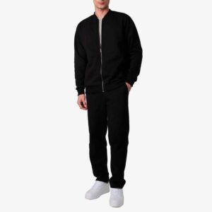 Jaqueta Bomber Moletom Flanelado Masculina - Preto
