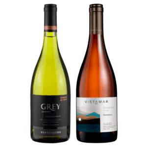 Kit 2 Vinhos Brancos Chilenos Ventisquero Grey/ Vistamar Block Series Chardonnay