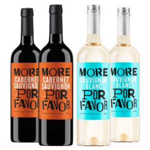 Kit 4 Vinhos Chilenos More Por Favor Cabernet/ Sauvignon Blanc