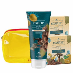 Kit Africa Exotic Davene com Necessaire Amarela (4 Produtos) - Davene