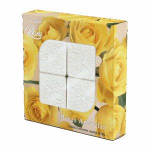 Kit Mini Sabonete Vegetal em Barra Rosas Amarela 4x40g - Davene