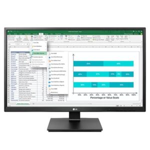 Monitor LG B2B - Tela IPS de 24", Full HD, USB, HDMI, DisplayPort, VGA, ajuste de altura, inclinação e pivotagem - 24BN650U