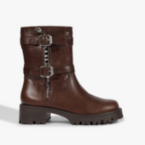 Bota Raven Cano Médio Couro Marrom