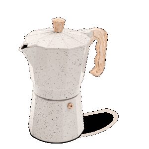 Cafeteira Italiana Brinox Verona 6 Xícaras em Alumínio Vanilla