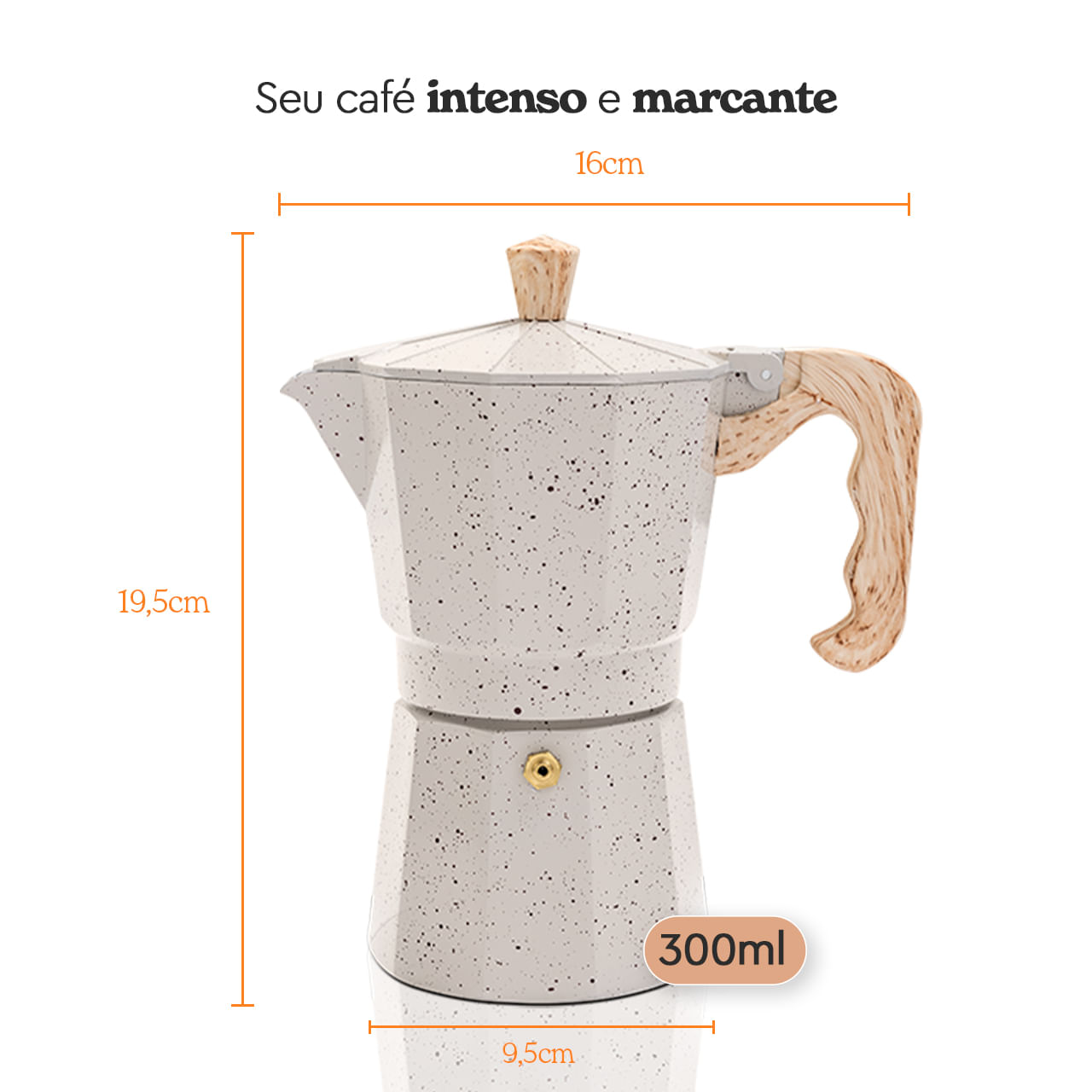 Cafeteira Italiana Brinox Verona 6 Xícaras em Alumínio Vanilla 6 Cafeteira Italiana Brinox Verona 6 Xícaras em Alumínio Vanilla