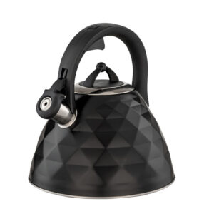 Chaleira de Inox com Indução e Apito Brinox 3 Litros Black Diamond Preto Fosco