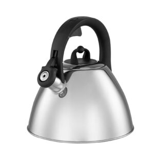 Chaleira de Inox com Indução e Apito Brinox Jasmin 3 Litros Metalizada