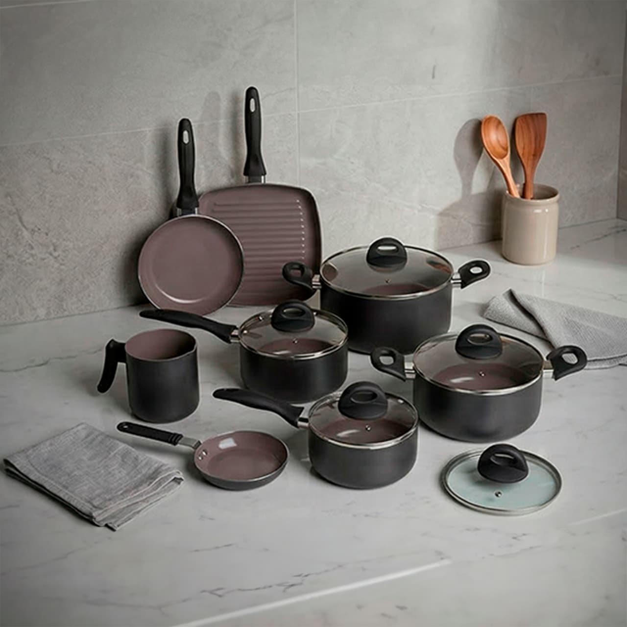 Jogo de Panelas Brinox Antiaderente Ceramic Life 8 Peças Smart Plus Preto 2 Jogo de Panelas Brinox Antiaderente Ceramic Life 8 Peças Smart Plus Preto