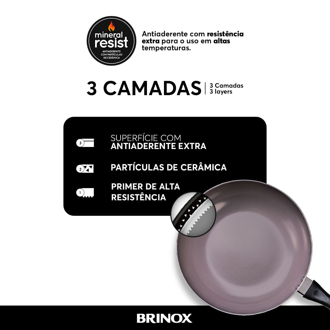 Jogo de Panelas Brinox Antiaderente Ceramic Life 8 Peças Smart Plus Preto 8 Jogo de Panelas Brinox Antiaderente Ceramic Life 8 Peças Smart Plus Preto