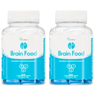 Kit 2 Potes - Brain Food® Estimulante Cerebral Nootrópico - Bio Bran® | Comprar Suplementos,Termogênicos, Creatina, Ômega-3, Vitaminas e Mais