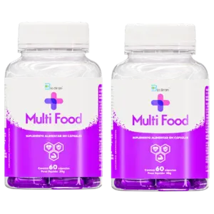 Kit 2 Potes - Multi Food® Multivitamínico e Mineral Completo (A-Z) - Bio Bran® | Comprar Suplementos,Termogênicos, Creatina, Ômega-3, Vitaminas e Mais