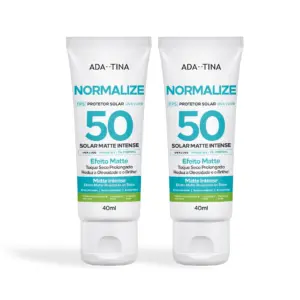 Kit 2 Unidades Protetor Solar 12HS Organo Mineral Antioleosidade para Pele Oleosa – Normalize Solar Matte Intense FPS 50 40g