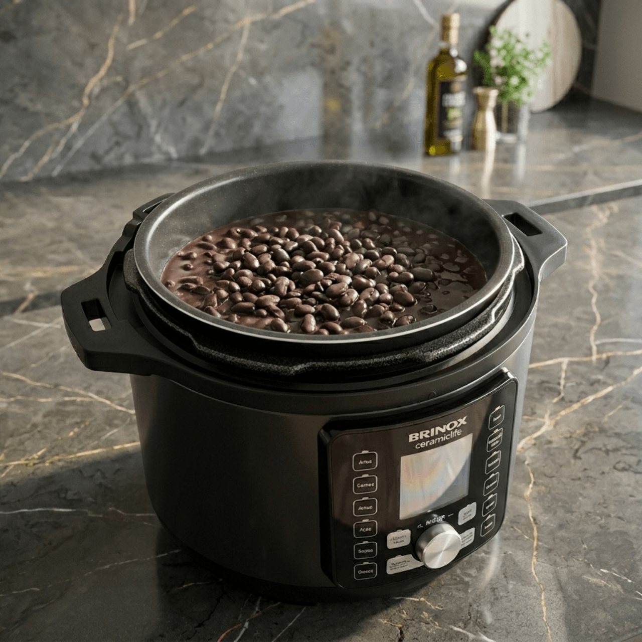 Panela de Pressão Elétrica Brinox Ceramic Life 6 Litros 127V 3 Panela de Pressão Elétrica Brinox Ceramic Life 6 Litros 127V