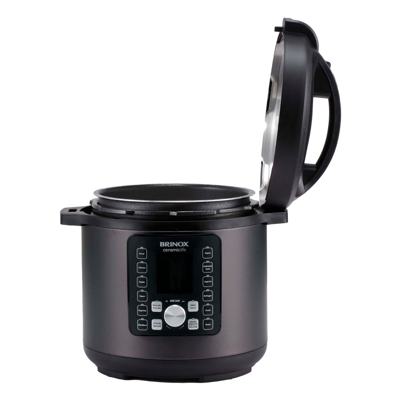 Panela de Pressão Elétrica Brinox Ceramic Life 6 Litros 127V 7 Panela de Pressão Elétrica Brinox Ceramic Life 6 Litros 127V