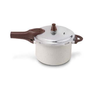 Panela de Pressão Indução Brinox Antiaderente Ceramic Life Pressure 4,2L Vanilla