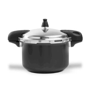 Panela de Pressão Indução Brinox Pressure Antiaderente Ceramic Life 5,4 Litros Preto