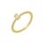 Anel Kim Ponto de Luz Zircônia Oval Folheado a Ouro 18k