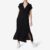 Chemise Midi Manga Curta – Preto
