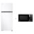 Combo LG Geladeira Frost Free Inverter 395L Duplex Branca 220V + Micro-ondas 30L EasyClean™ Branco 220V