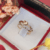 Conjunto de Anéis Love and Life com Zircônias