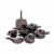 Jogo de Panelas Brinox Antiaderente Ceramic Life 7 Peças Easy Preto