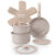 Jogo de Panelas Empilhável Brinox Fit 10 Peças Antiaderente Ceramic Life, Cabo Removível e Fundo de Indução – Areia