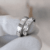 Par de alianças 4mm com 15 zircônias modelo Elo em Prata 925