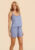 Shortdoll de Alça com Shorts Curto de Microfibra Listrada